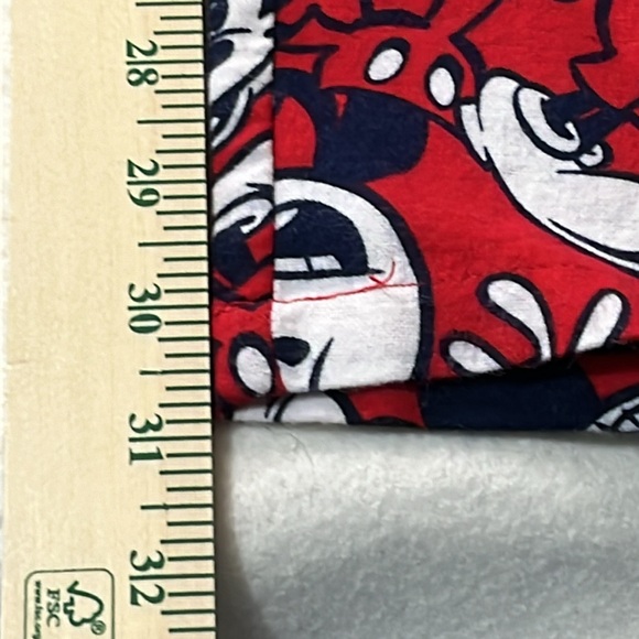 Disney Womens‎ Sleep Pants Drawstring Size Medium Red Mickey Mouse 100% Cotton - Picture 9 of 10